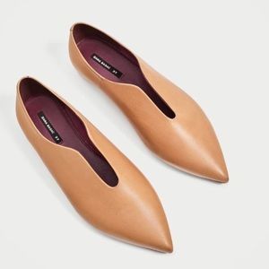 ISO ZARA LEATHER FLATS SZ 40 OR 41 DO NOT BUY
